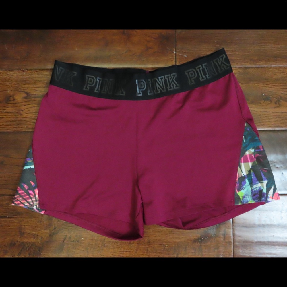 VS pink spandex shorts